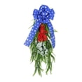 thumbnail image 3 of Coronas patrióticas, guirnalda floral colgante decorativa para puerta patriótica, corona artificial del para colgar en de la casa, 3 of 8