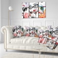 thumbnail image 3 of Designart Girls Collage - Abstract Portrait Throw Pillow - 12x20, 3 of 5