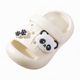 thumbnail image 3 of kpoplk Kids Cloud Slides Boys Girls Pillow Slippers – Slip-On Slide Sandals, Summer Beach Pool Shoes, Indoor and Outdoor(White,5.5), 3 of 8
