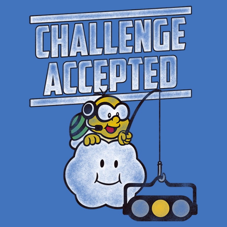Men's Nintendo Lakitu Challenge Accepted Distressed Pull Over