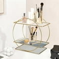 thumbnail image 5 of Uuiauoio Makeup Organizer for Vanity, Perfume Organizer for Dresser, 2-Tier Bathroom Countertop Organizers, Bathroom Counter Shelf Skincare Holder Perfume Tray Cosmetic Display, 5 of 6