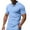 Light Blue, variant on AHTJRT Mens Short Sleeve Polo Shirt Point Collar Slim Fit Casual Fashion Loose Straps V Neck Top Blouse Light Blue 2XL