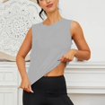 thumbnail image 7 of Yuzhih Cropped Tank Tops for Women Crewneck Sleeveless Athletic Gym Blouses Loose Yoga Workout Tank Shirts, 7 of 7