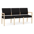 thumbnail image 1 of Pemberly Row Waiting Reception 3 Seat Tandem Seating No Center Arms in Black, 1 of 5