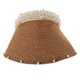 thumbnail image 3 of Vacaciones de verano Sombrero de playa Gorra con visera Gorra de paja con parasol de perlas para niña Mujer (Café 54x58cm), 3 of 6