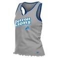 thumbnail image 2 of Women's-New Era  Silver Detroit Lions Lettuce Hem Notch Neck Tri-Blend Tank Top, 2 of 3