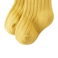 thumbnail image 3 of SAYOO Toddler Baby Medium Tube Socks, Solid Color Ribbed Knit Knee High Socks Seamless Uniform Stockings(0-3 Years), 3 of 8