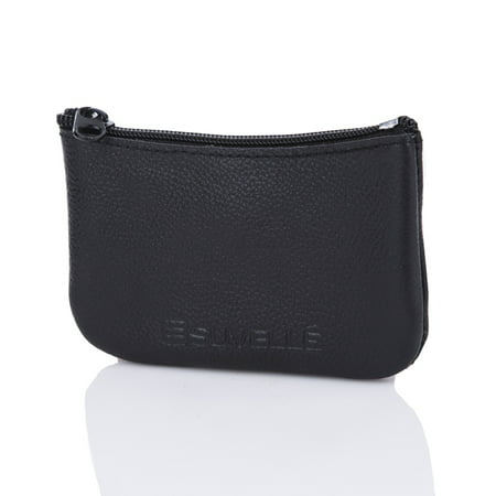 Suvelle Men&#39;s Leather Zippered Coin Pouch Purse # WP470 - www.waldenwongart.com