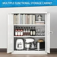 thumbnail image 5 of Superday 36" Metal Storage Cabinet, White Garage Storage Cabinet with Locking Doors and Adjustable Shelves, Steel Lockable Storage Cabinet, Tool Cabinet for Home Office, Garage, School, 5 of 7