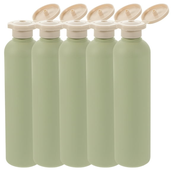 SILENRADAWN Refillable Plastic Bottles for Bathroom 5Pcs 7.5In