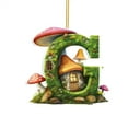 thumbnail image 5 of Begzeat Mushroom 26 Alphabet Hanging Decoration, Mushroom Slices Tree Ornaments with String for Mushroom Party Supplies Christmas Party Decoration, 5 of 9