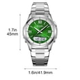 thumbnail image 3 of Reloj de cuarzo unisex con calendario – Reloj de pulsera de acero inoxidable resistente al agua para negocios, para hombres y mujeres, ideal para la oficina, reloj analógico de moda., 3 of 6