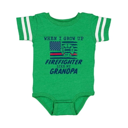 

Inktastic When I Grow up I want to be a Firefighter Like my Grandpa Gift Baby Boy or Baby Girl Bodysuit