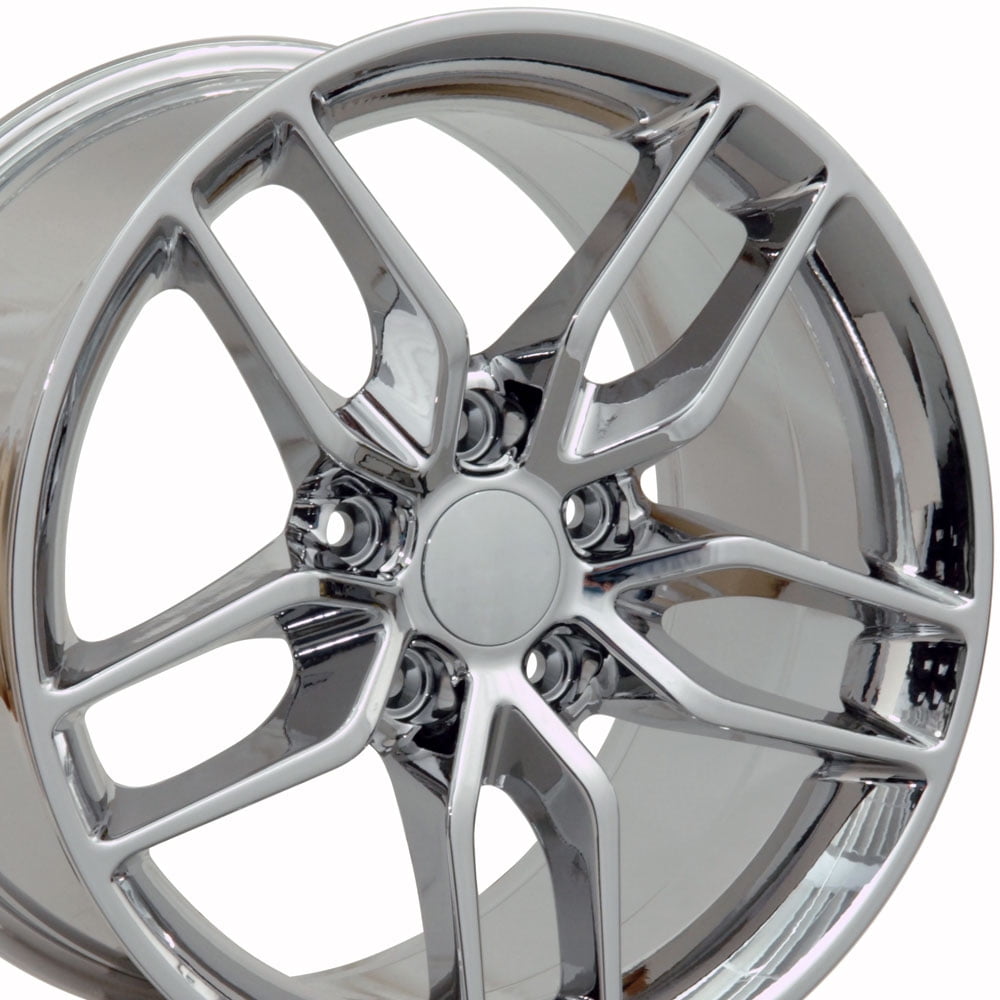 17x9.5 Wheels Fit Chevy Camaro Deep Dish Stingray Style Chrome Rim SET