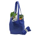 thumbnail image 1 of Simple Ecology Organic Cotton Reusable Folding Rolled Tote with Inner Pocket and Button Snap Closure - Blue, 1 of 3