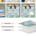 thumbnail image 4 of Yayeee Foldable Storage Basket for Shelves with Handles Set of 2 Waterproof Cloth Bins, Blue Floral, 4 of 7