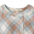 thumbnail image 3 of Hope & Henry Girls' Drop Waist Dress | Tan & Blue Plaid, 3 of 3