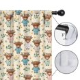 thumbnail image 4 of Blackout Kids Curtains,Beige Highland Cow Flower Pajama Pattern Childrens Insulated Curtains Set Of 2,Bedroom Essentials,Toddler Room Decor 42"x63", 4 of 5