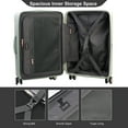 thumbnail image 5 of Wonder Florence 20" Carry On Hardside with 360 Degree Spinner Luggage, Green, 5 of 8