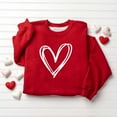 thumbnail image 5 of Womens Valentine Love Print Sweatshirt - Cute Graphic Round Neck Pullover, Casual Long Sleeve Loose Fit Top, Romantic Couple Matching 2026 Gift, 5 of 5