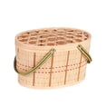 thumbnail image 4 of Cesta para huevos, contenedor para almacenar alimentos, cesta tejida de bambú para frutas, 4 of 9