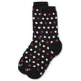 thumbnail image 3 of MeMoi Multicolor Polka Dots Bamboo Blend Crew Sock - Womens - Female, 9-11, Black, 3 of 3