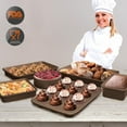 thumbnail image 5 of 6-Pcs Nonstick Bakeware Set-Highest-Quality Baking Sheets, Non-Grease Cookie Trays, Wide & Square Bake Pan, Bread Loaf & Round Cake Pan, Designed Not To Wrap or Bend Out Of Shape - NutriChef, 5 of 10
