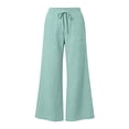 thumbnail image 6 of Vynhevius Women Straight Leg Pants Solid Drawstring Waist Front Patch Pockets Casual Trousers, 6 of 9