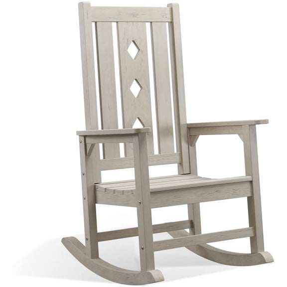 Oversized Rocking Chair, Outdoor Rocking Chair for Adults, All Weather Resistant Porch Rocker for Lawn Garden, 350lbs Weight Capacity