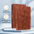 thumbnail image 2 of XYX for Kindle Paperwhite (11th Generation-2021/2023/2024) Case, PU Leather Slim Folio with Multi-Angle Stand - Brown Lily Flower, 2 of 7