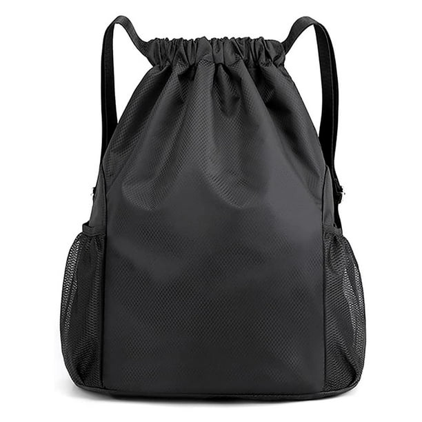 Bolsa de Gimnasio Bolsa Deportiva Impermeable con Bolsillo Interior con Cremallera Hipster Bolsa de Gimnasio Mochila Forrada con CordóN Ajustable Bolsa de Gimnasio