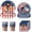 A, variant on Patriotic Banner and Cake Topper Party Set, America 250 memorial day decorations 4th of july decorations red white and blue, Holiday Table Decor Event Decor Party Supplies Semiquincentennial Accents.