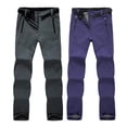 thumbnail image 2 of Pantalones de esquí impermeables, transpirables y cálidos para hombre y mujer, para otoño e invierno, con caparazón suave y grueso para exteriores, 2 of 6