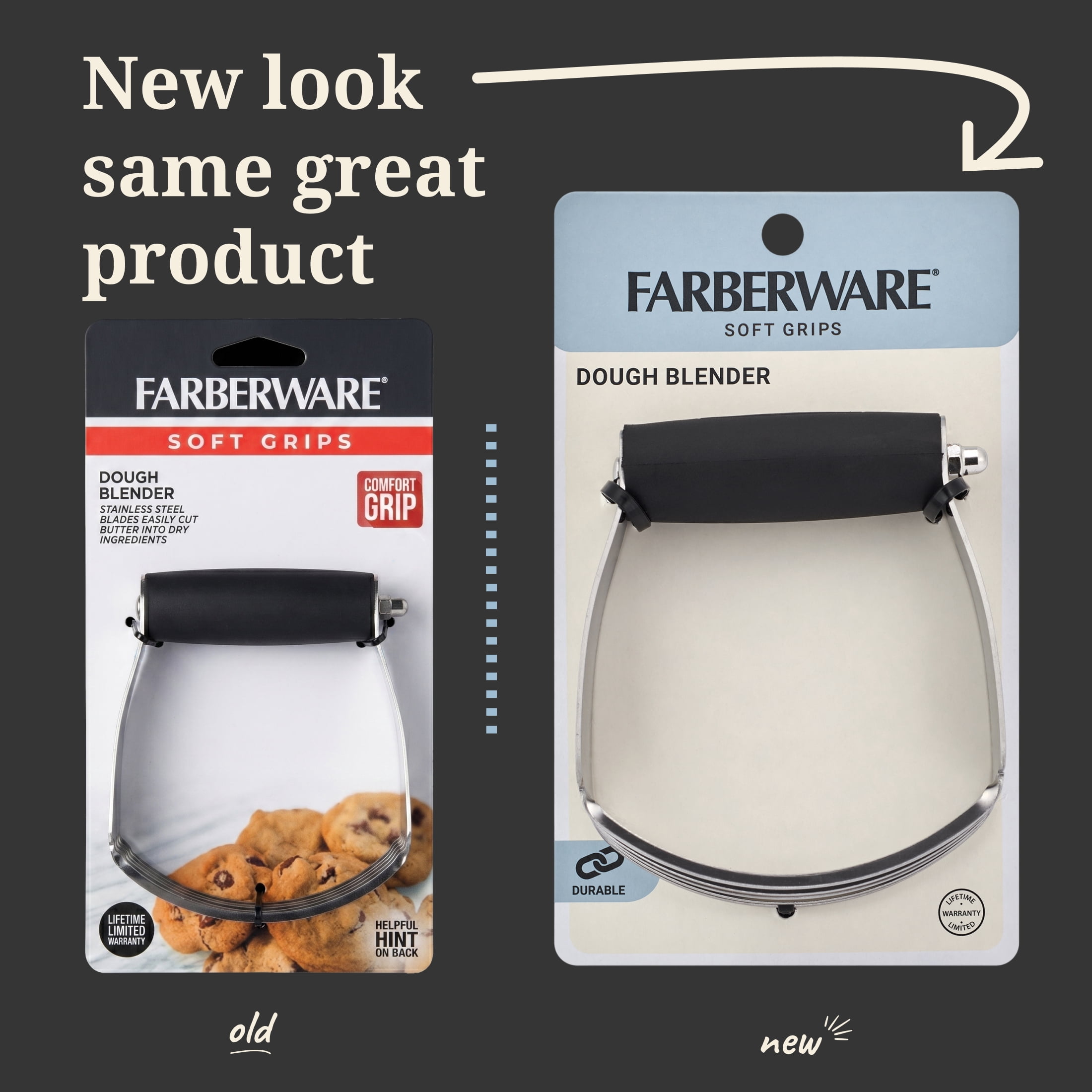 Farberware Soft Grips Stainless Steel Pastry Blender for Baking and Dough Mixing