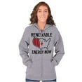 thumbnail image 4 of USA Renewable Energy Climate Change Unisex Fleece Graphic Zip Up Hoodie Brisco Brands 2X, 4 of 5