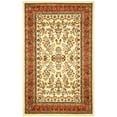 thumbnail image 3 of SAFAVIEH Lyndhurst Isadora Traditional Bordered Area Rug, Ivory/Rust, 8' x 8' Round, 3 of 7