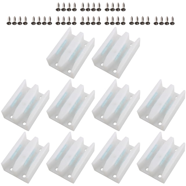 Luxshiny 10Ud Bloques Y Guías Para Puertas Corredizas De Ducha Control Deslizamiento Para Casa