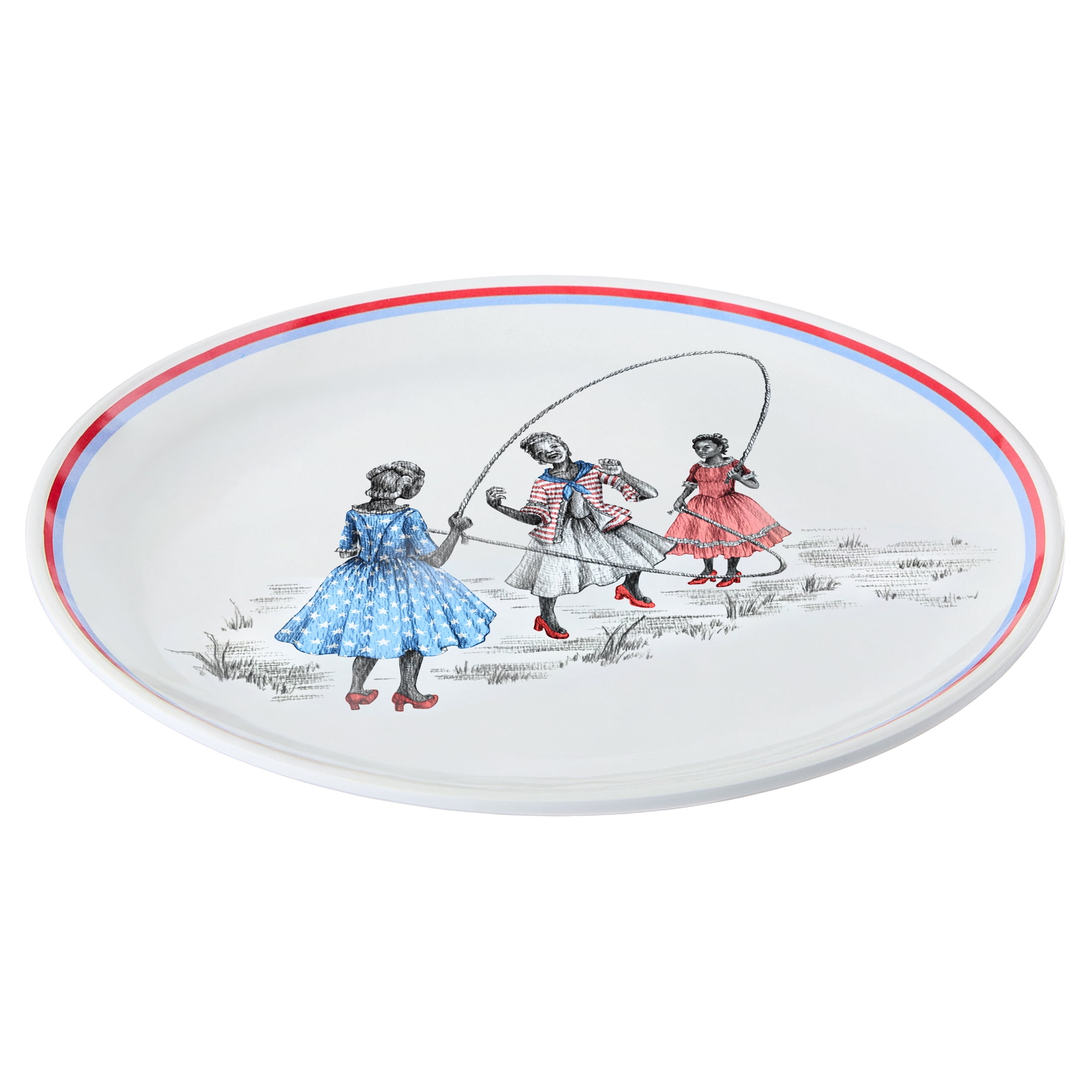 Sheila Bridges Harlem Toile Multicolor 9" Melamine Salad Plates, 4 Count