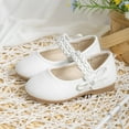 thumbnail image 4 of Meckior Toddler Dress Girls Shoes Mary Jane White Soft Flat Princess Shoes for Little Kids, 4 of 8