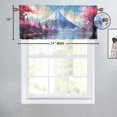 thumbnail image 4 of Japanese Window Curtain Valances Mountain Cherry Blossom Floral Asian Theme Window Valance for Living Room Bedroom, Kitchen Valance Rod Pocket Window Curtain 54 by 18 in, 1 Panel, 4 of 6