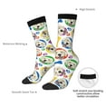 thumbnail image 2 of Yiaed Cartoon Labrador Retriever Print Great elasticity Crew Socks Sports socks for Men and Women, 2 of 5