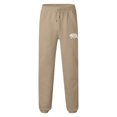 thumbnail image 2 of Aayomet Sweat Pants Mens Cotton Pants Open Bottom Running Sweatpants Straight Leg Casual Joggers with Pockets,Khaki M, 2 of 4