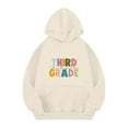 thumbnail image 5 of Mercatoo First Day of School Sweatshirts with Hood Third Grade Graphic Back to School Preppy Clothes Y2K 𝗩intage Tee Tops, 5 of 5