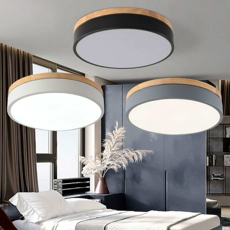 Minimalist LED Ceiling Light Wood Style Flush Mount Ceiling Light