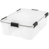 IRIS 41.2 Quart WeatherPro™ Storage Container Box Bin with Seal Latching Lid, Clear