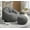 Grey, variant on Accent Bean Bag Chair with Petal Back,Comfy Lazy Sofa Chair with High-Density Memory Foam,Cozy BeanBag Chairs for Adults,Modern Bean Bag Sofa with Ottoman for Living Room,Apartment Dorm