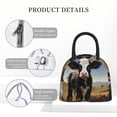 thumbnail image 4 of Yiaed Cute Prairie Cow Print Lunch Bag Adult Insulated Lunch Box, Leakproof Cooler Food Lunch Containers Reusable High Capacity Lunch Tote Bags-One Size, 4 of 6