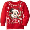 Disney Minnie Mouse Glitter Christmas Youth Sweatshirt Large 10
