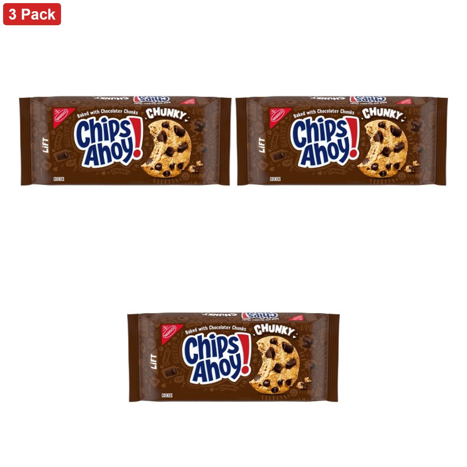 Chips Ahoy! Original Chocolate Chip Cookies, 18.2 Ounce, 3 Count