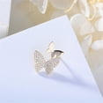 thumbnail image 2 of New Butterfly Brooches For Women Charm Crystal Gold Color Brooch Pins Party Wedding Gifts Clothing Accessories Jewelry Gift, 2 of 7